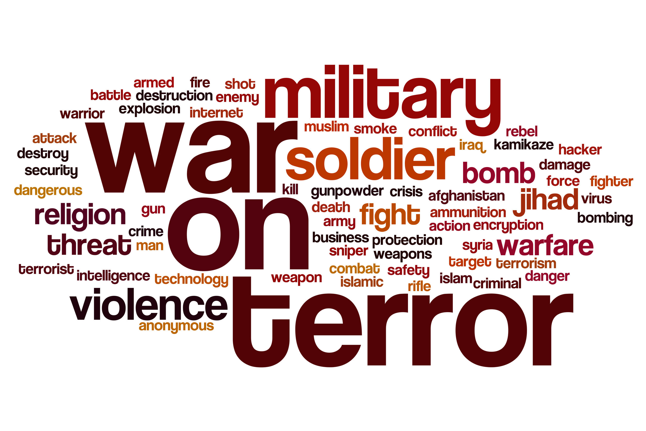61919013 – war on terror word cloud concept